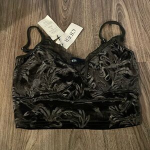 New Cider Black Velvet top size Small
